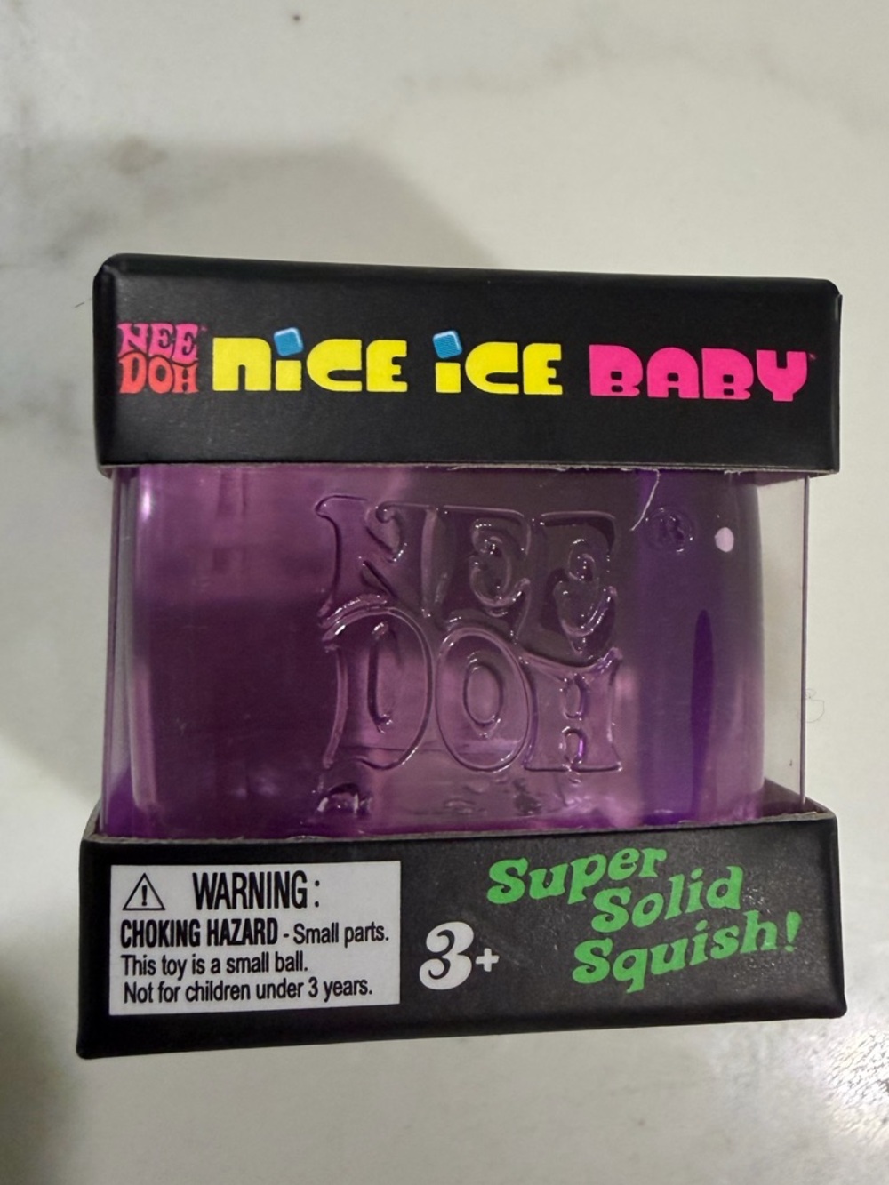 Schylling NEEDOH Nice Ice Baby - Purple NIB - “Teenie” size ice cube